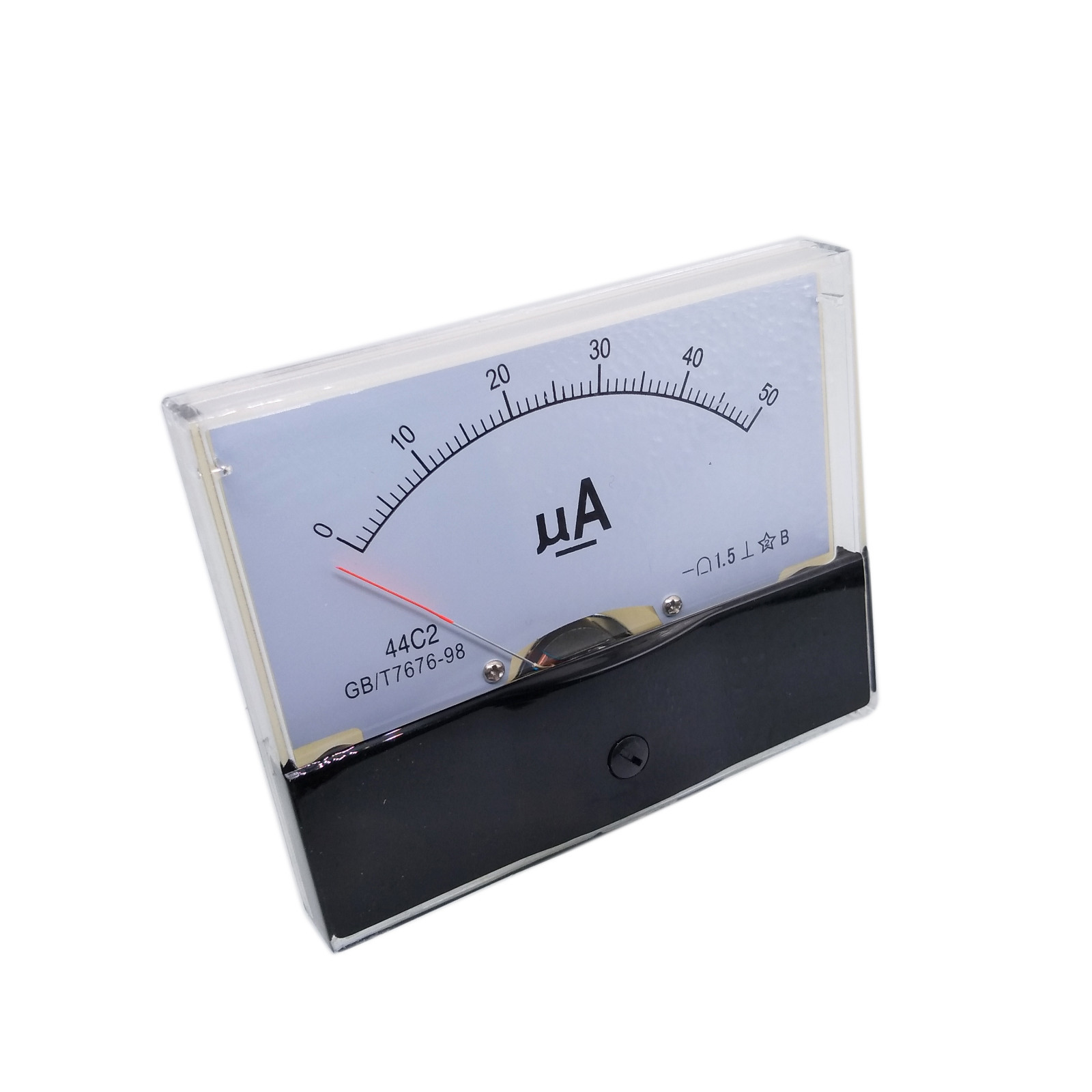 US Stock DC 0~50uA Class 1.5 Accuracy Analog Amperemeter Panel Meter Gauge 44C2