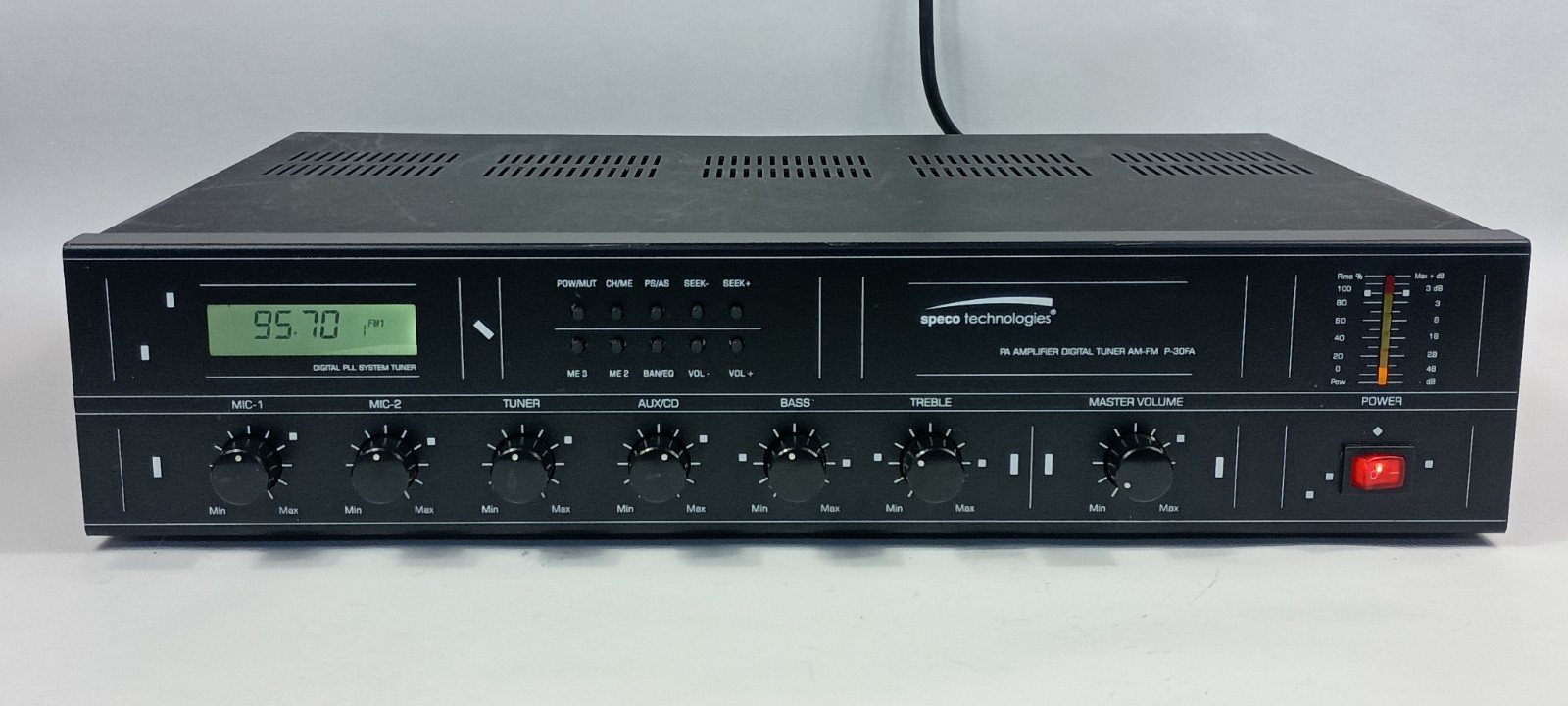 Speco Technologies P-30FA Public Address PA Amplifier AM/FM Digital Tuner