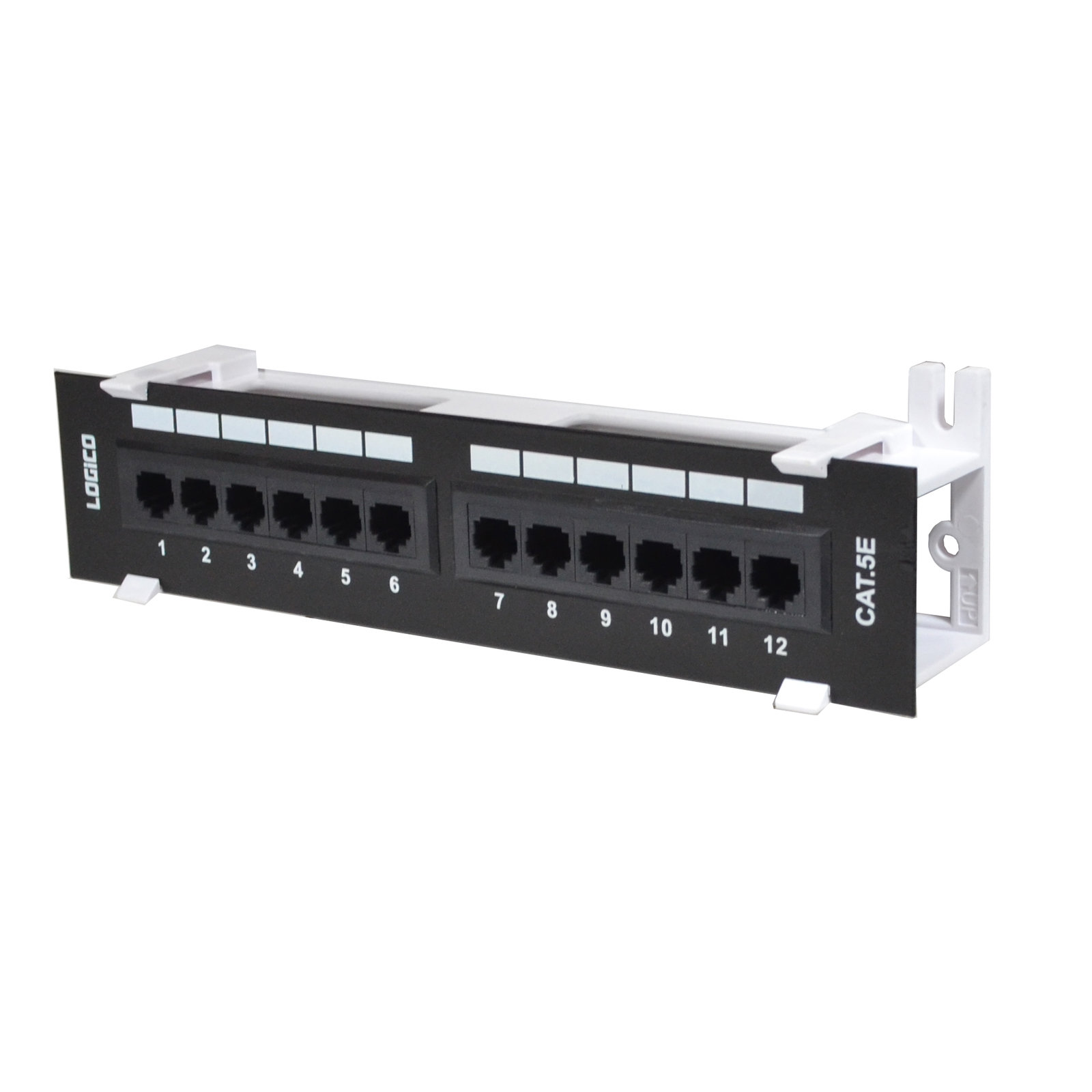 Cat5e UTP 12 Port Network mini Patch Panel 110 with surface wall mount bracket