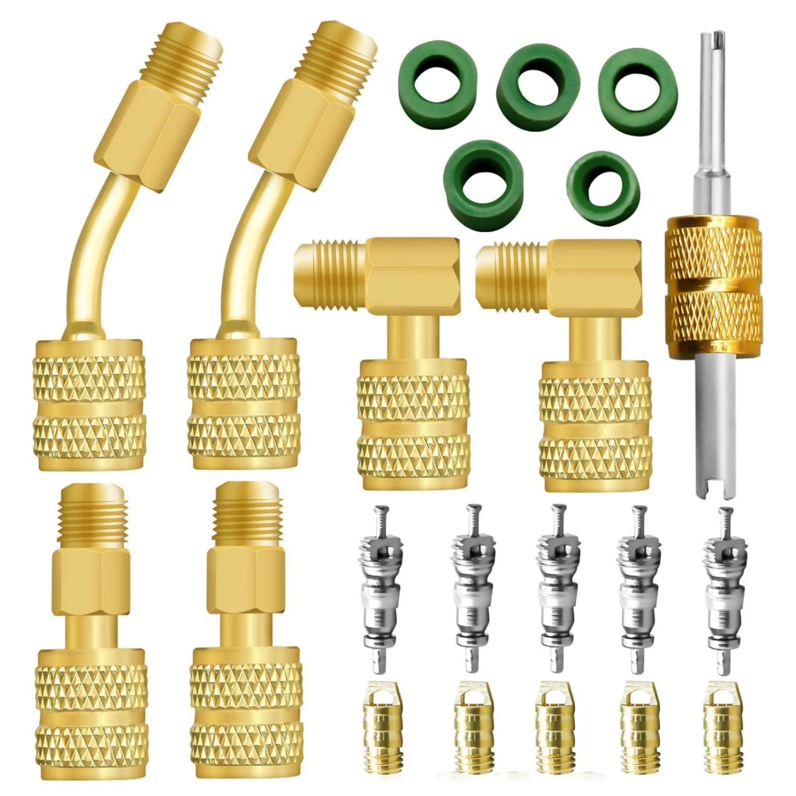 R410A Adapter Kit Mini Split Adapter 5/16 To 1/4 Coupler Brass+Rubber 100% New