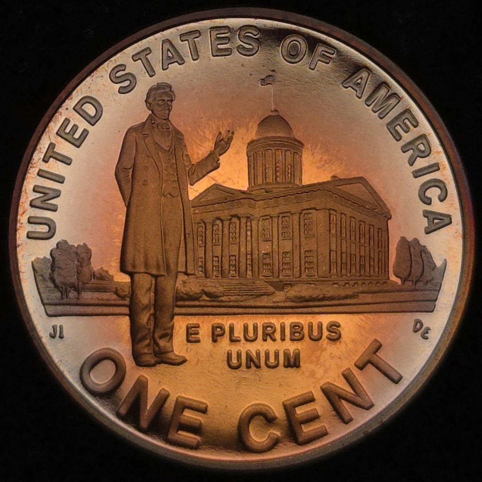 2009-S Lincoln Bicentennial Cent - Color - Gem Proof - Professional Life Bronze