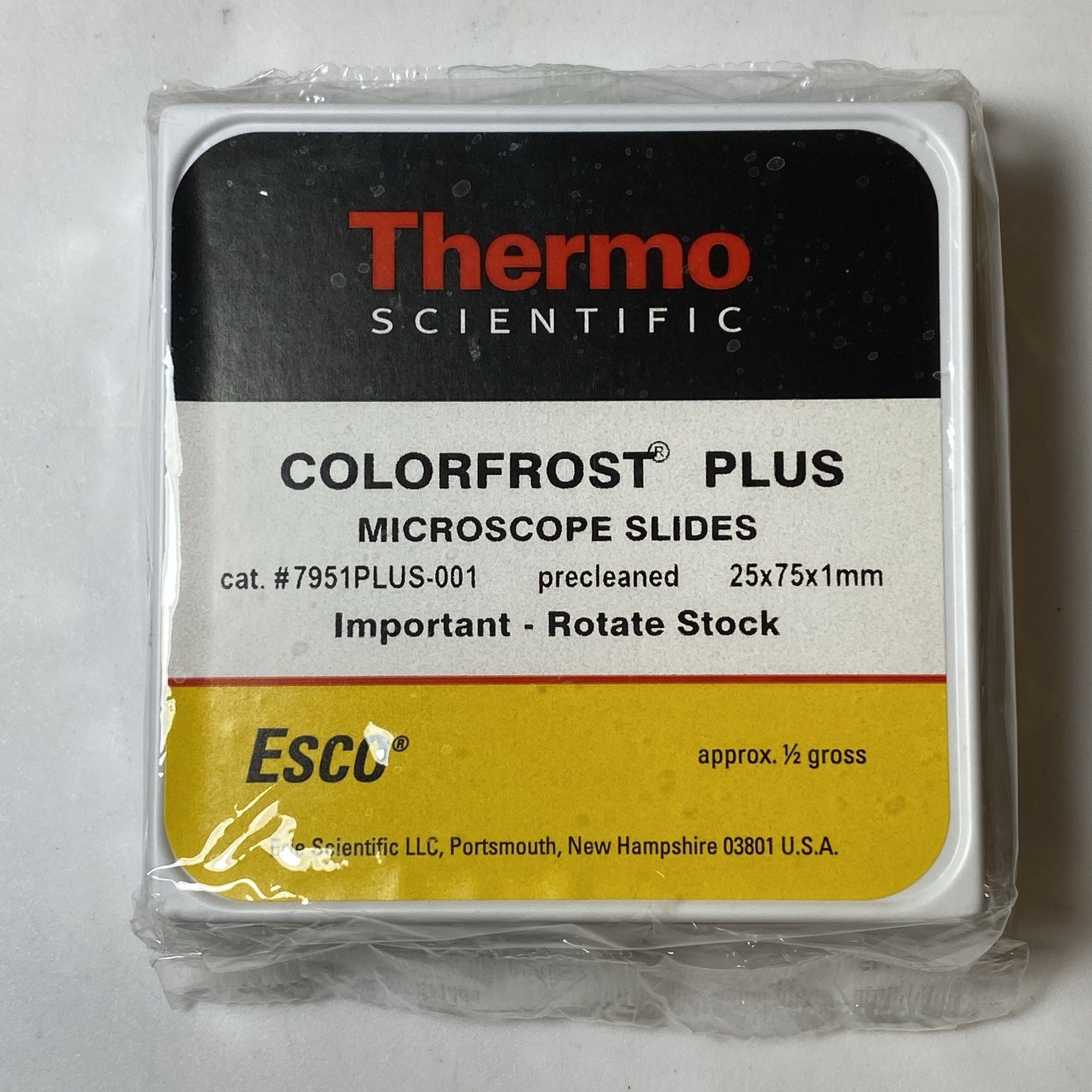 (Qty 100) 7951PLUS Colorfrost Plus Microscope Slides Pink, 25 x 75 x 1, Sealed