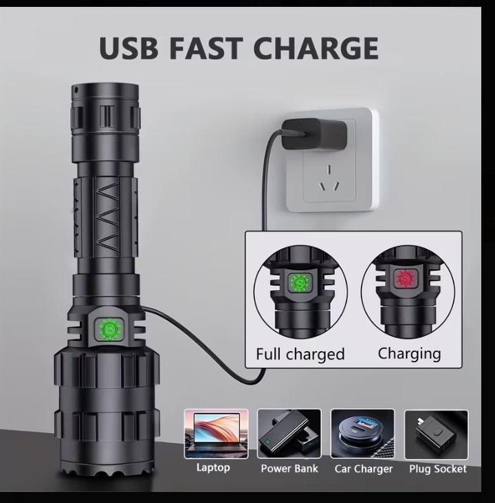 Tactical Rifle Light - Bright Rechargeable And Easy To Mount - Tail Switch Inclu