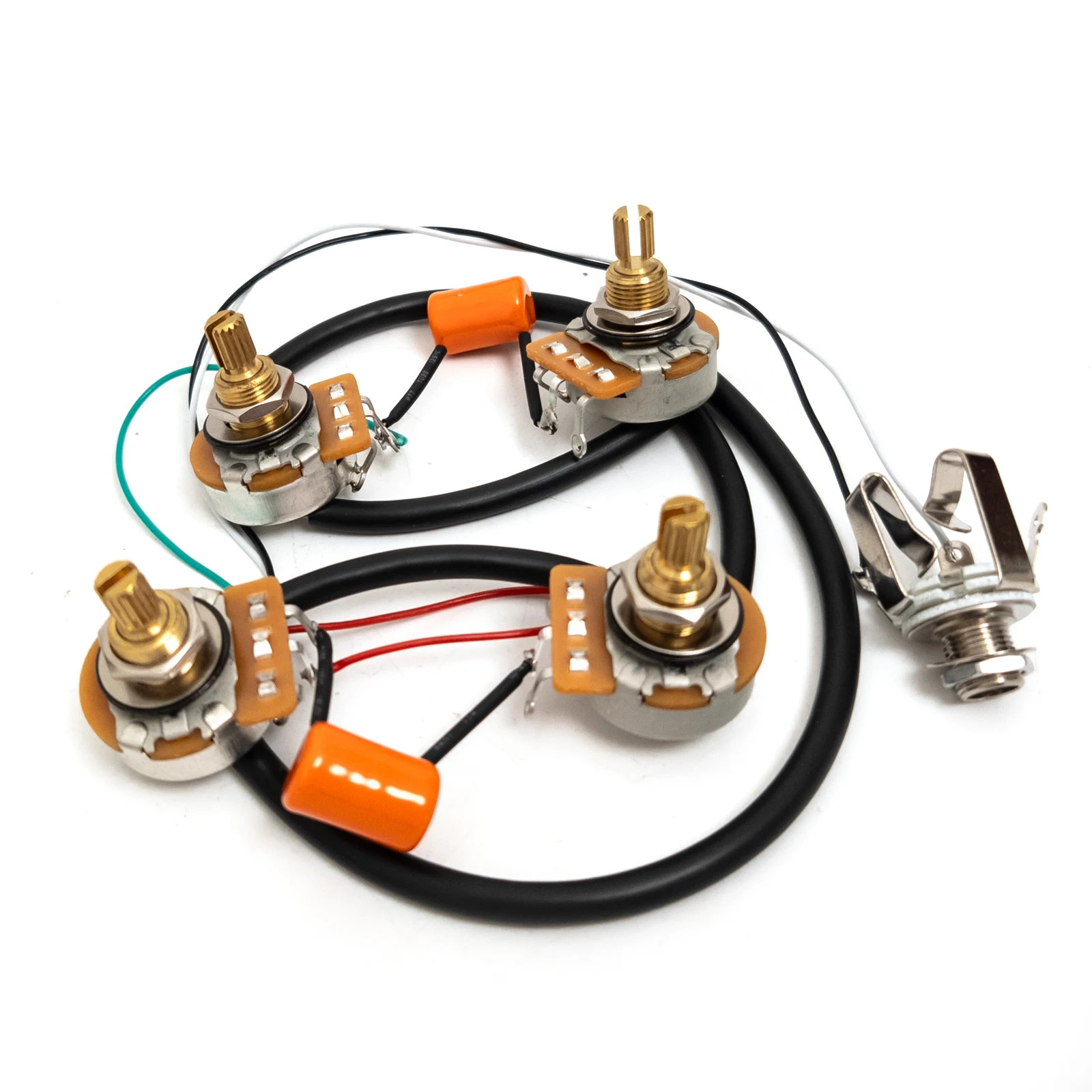 Loaded Prewired Wiring Harness Kit, Long Shaft Pots for LP SG Electric Guitar