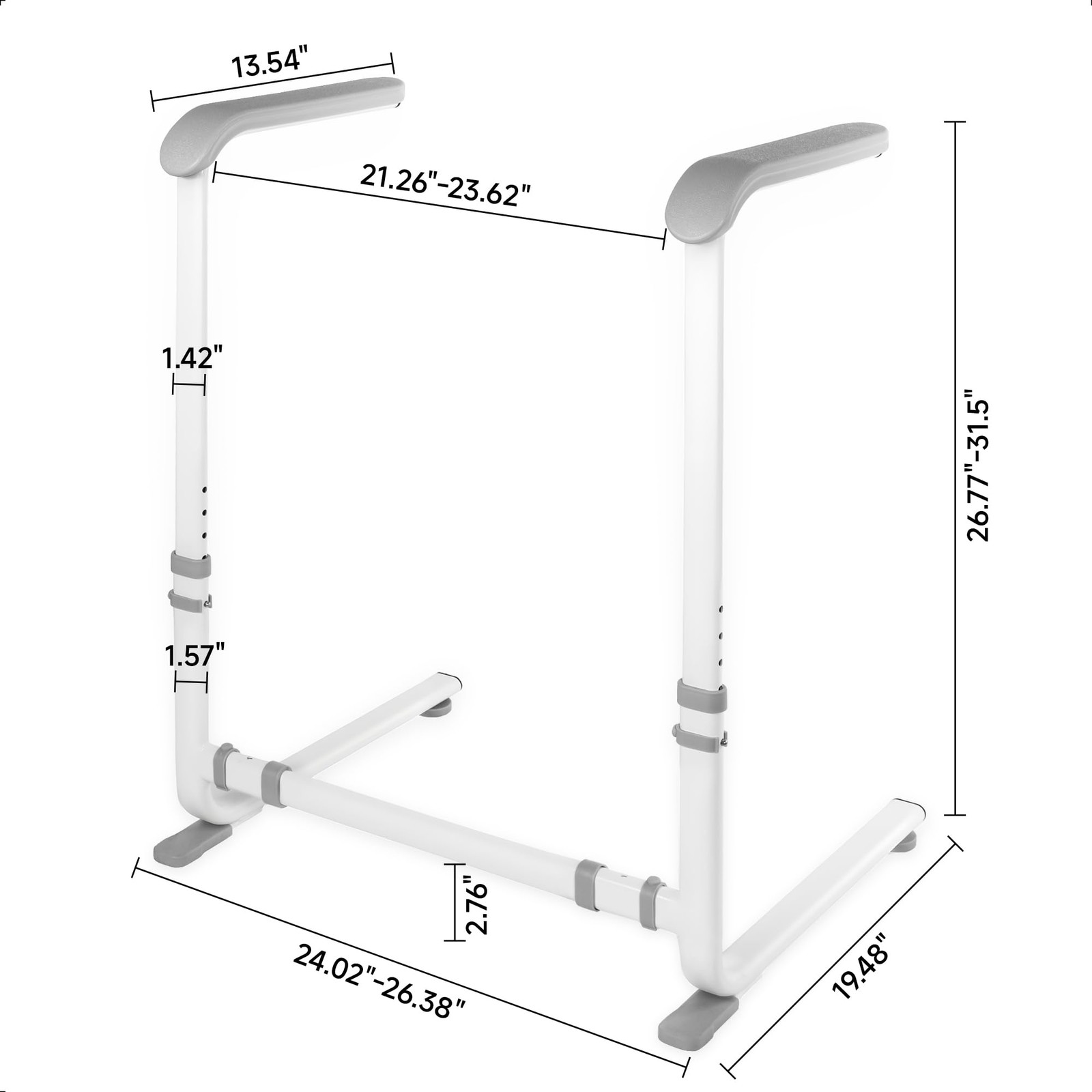 Couch Stand Assist with Handrails, Width and Height Adjustable Aid for Elderly