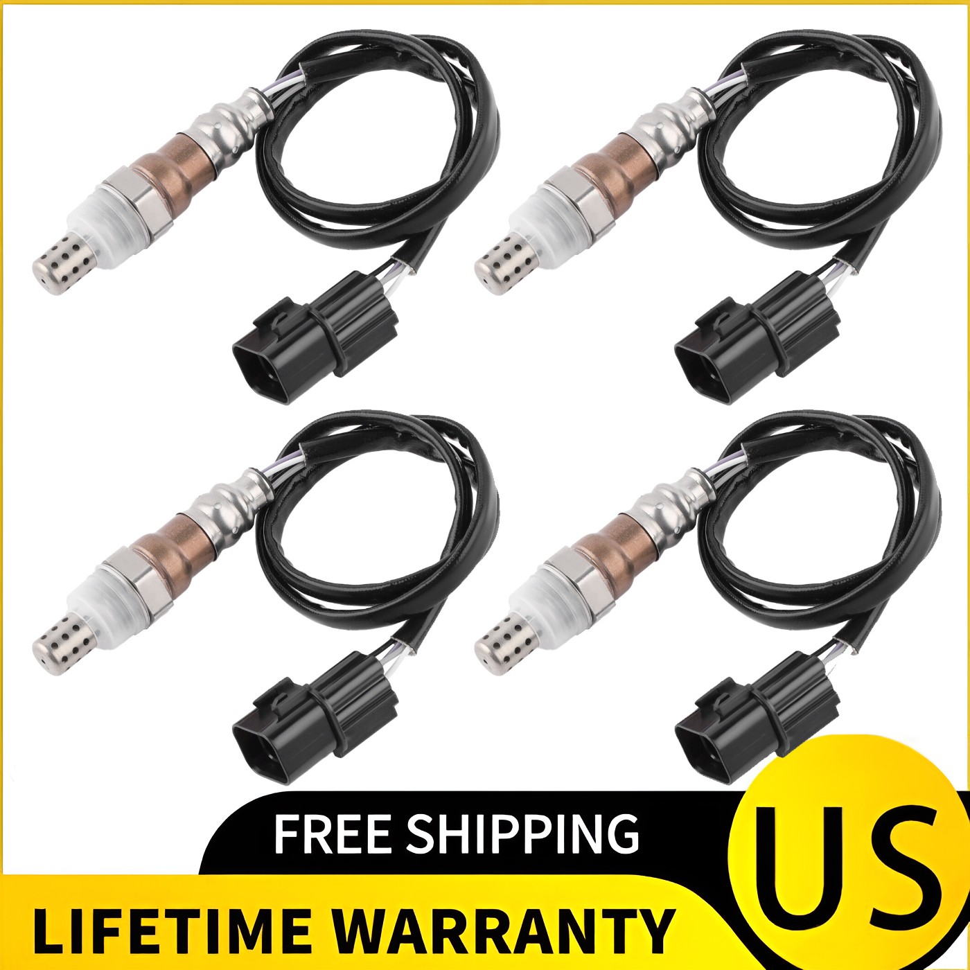 4pcs Oxygen Sensor Up+Down for 2012 2013 2014 2015 2016 Hyundai Genesis 5.0L V8