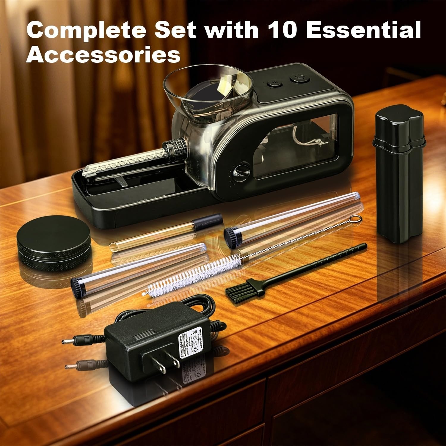 Cutcotfire Electric Cigarette Rolling Machine with Grinder & LED Light