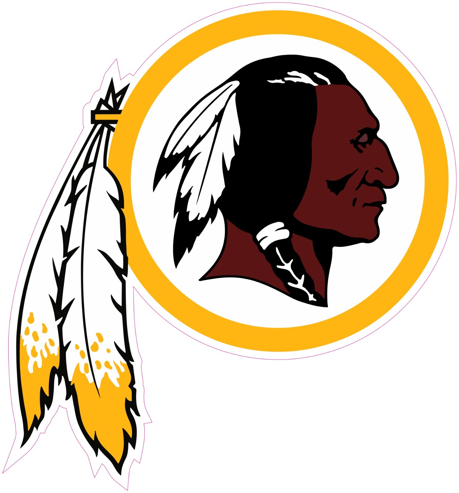 Washington Commanders Football Vinyl Decal Sticker Car Truck Bumper Tumbler Mug