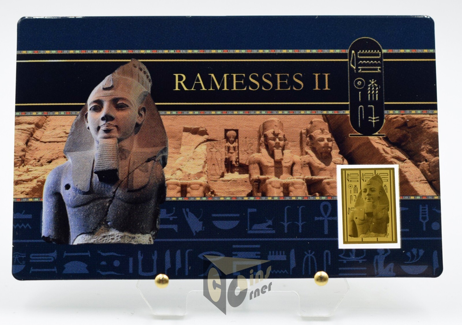 Ramesses II 1/1000 Oz 999 Gold Coin Bar 3000 Francs Chad