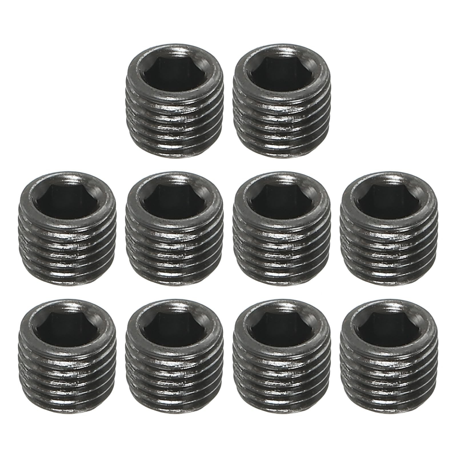 PATIKIL 1/16NPT Male Pipe Plug Internal Hex Thread Socket, 10 1/16NPT, Black