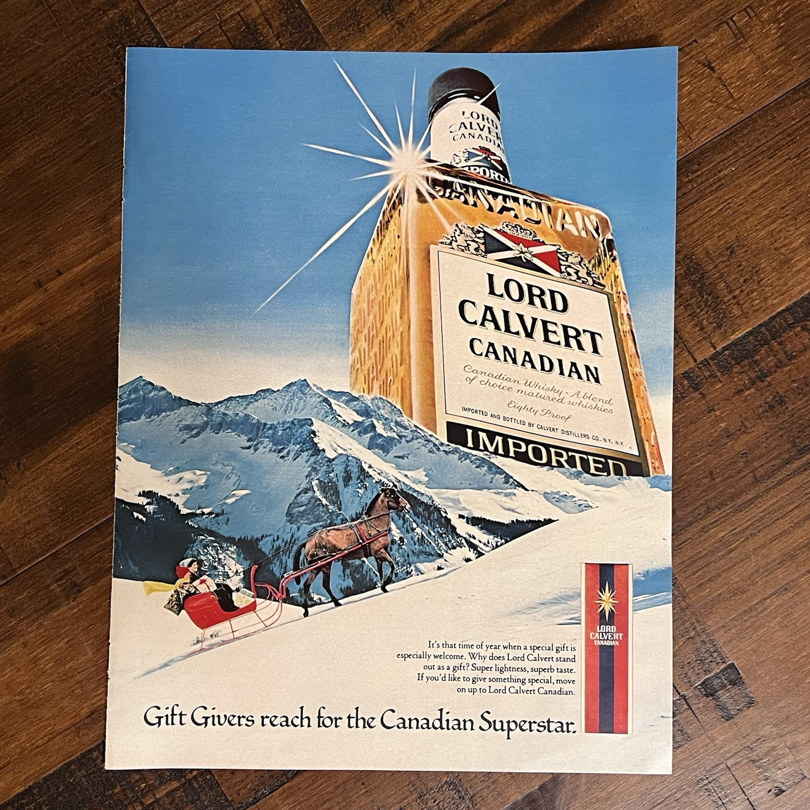 Vintage 1978 - Lord Calvert Canadian Whiskey Holiday Ad - Alcohol Advertisement