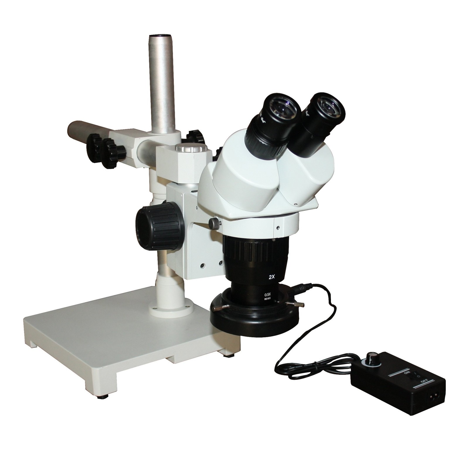 Radical 10-60x Long Operating Distance Stereo Microscope 3D Stand LED Light