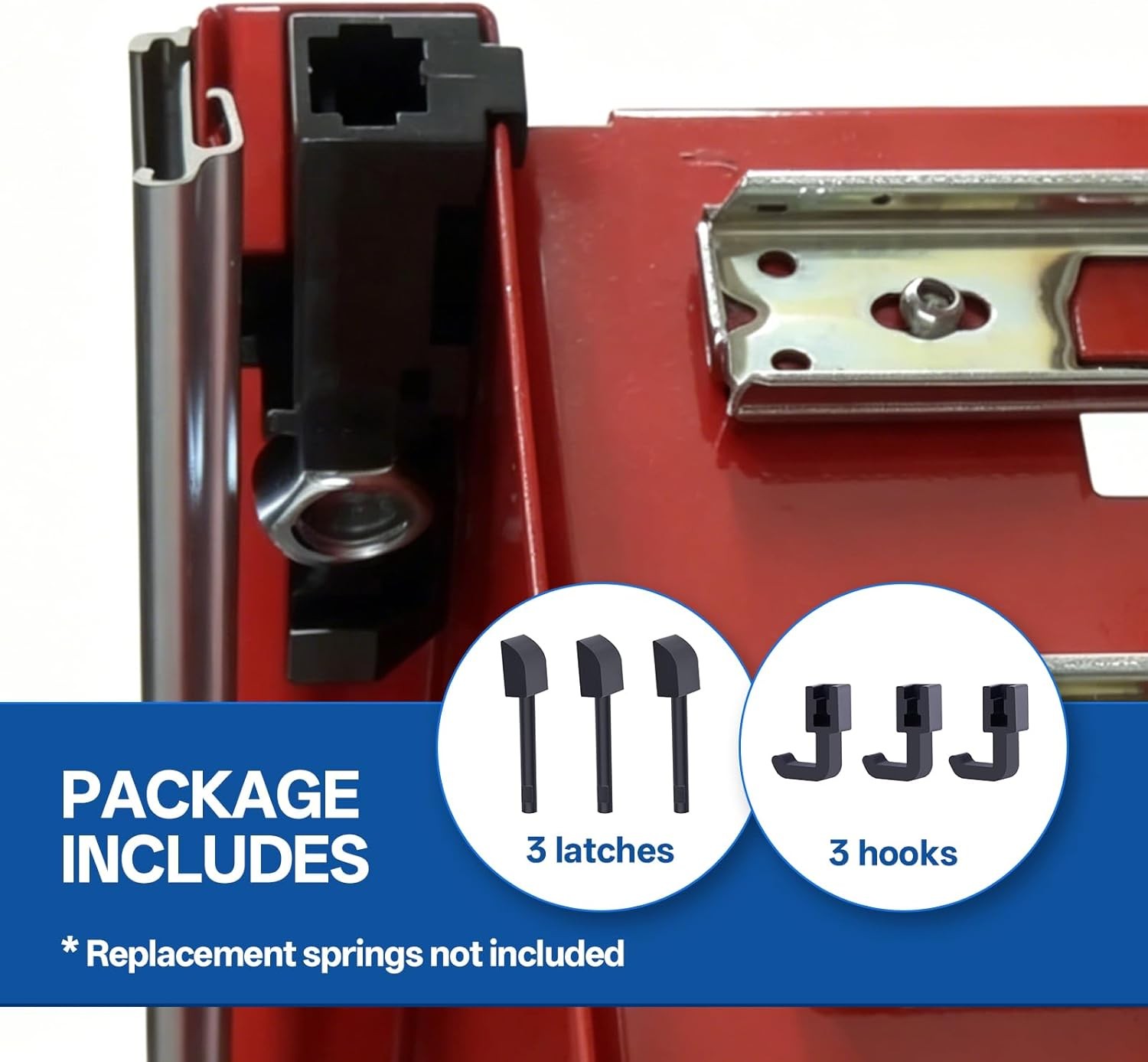 3 Set Replacement Tool Box Latches / Locks For US General Pro Tool Box Black
