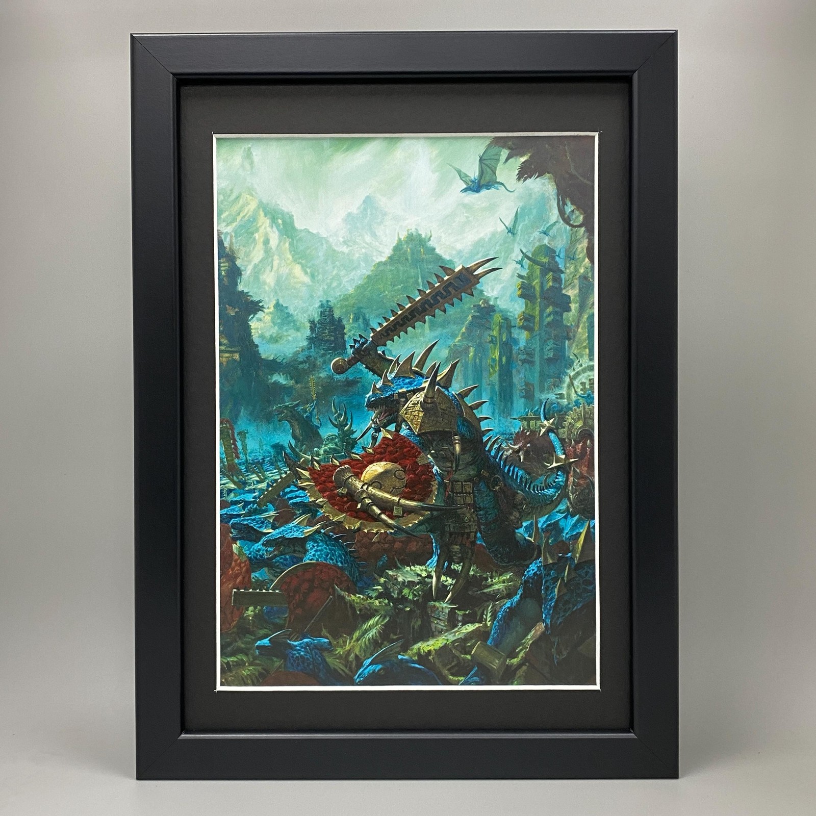 LIZARDMEN FRAMED ART SERAPHON SAURUS WARRIOR TEMPLE GUARD TERRADON WARHAMMER AOS