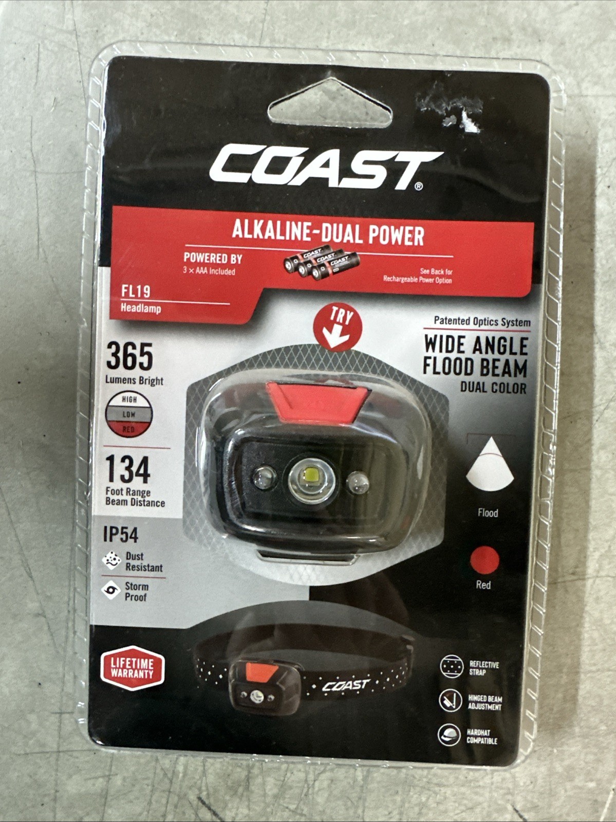 NEW Coast Wide Angle Flood Beam Dual Headlight Color PN: FL19