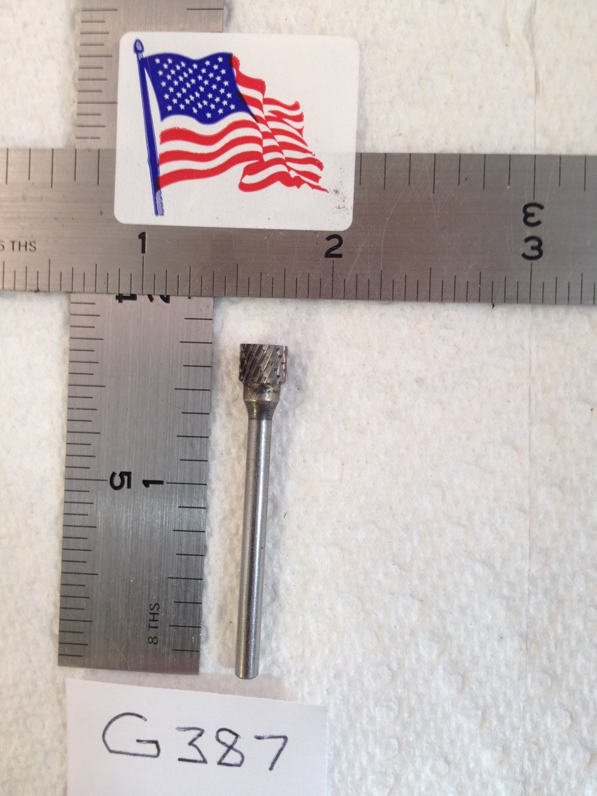 1 NEW FALCON / SGS 1/8" SHANK CARBIDE BURR. SA-51A DOUBLE CUT 3/16" LOC. (G387)