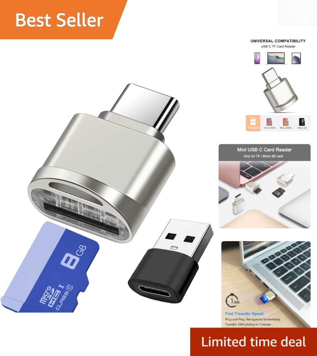 Broad Compatibility USB-C Micro SD Card Reader with Indicator Light for Easy Use