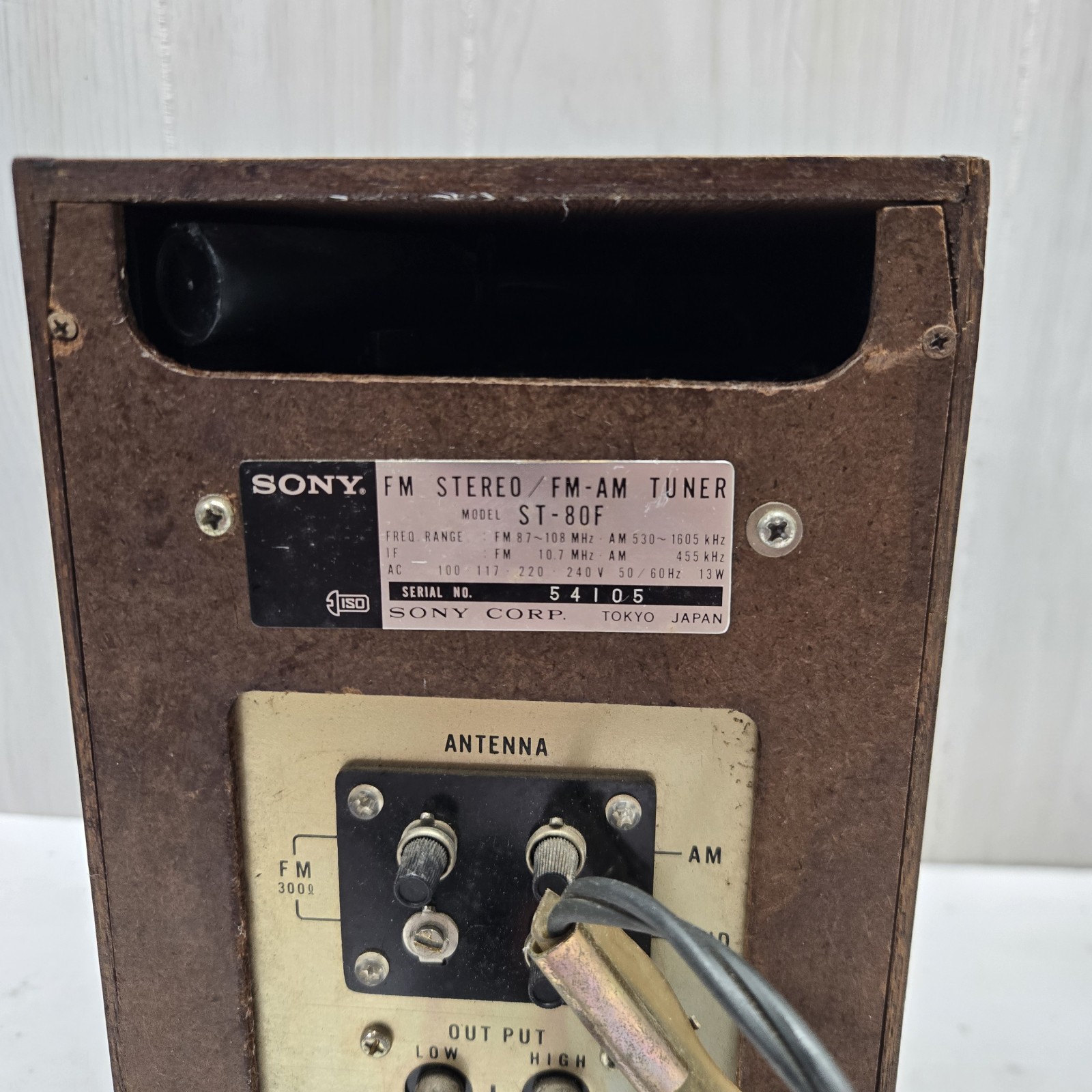 Sony ST-80F Vintage Solid State Stereo Tuner Tested Powers ON Works
