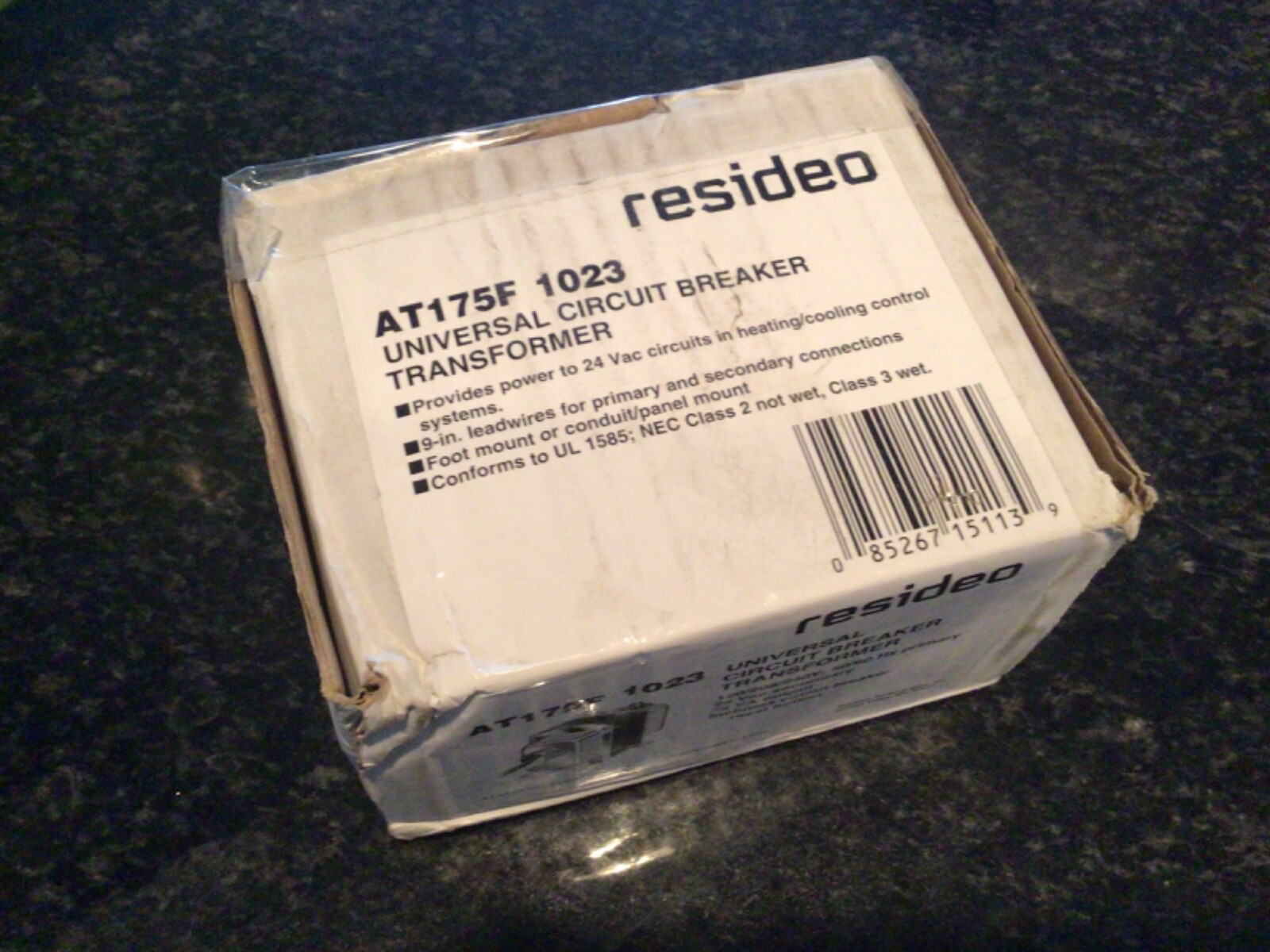 Honeywell Resideo AT175F 1023 Universal Circuit Breaker Transformer