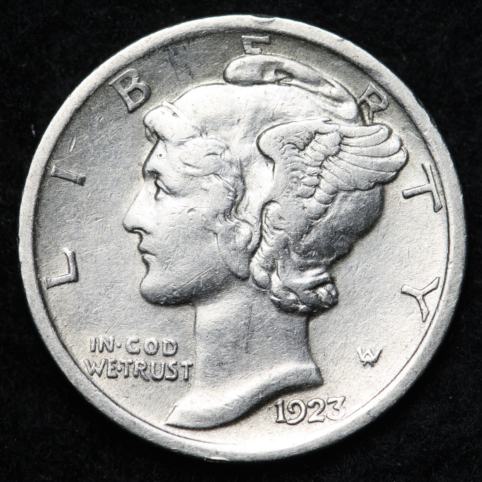 1923 Mercury Silver Dime CHOICE AU E216 KJF