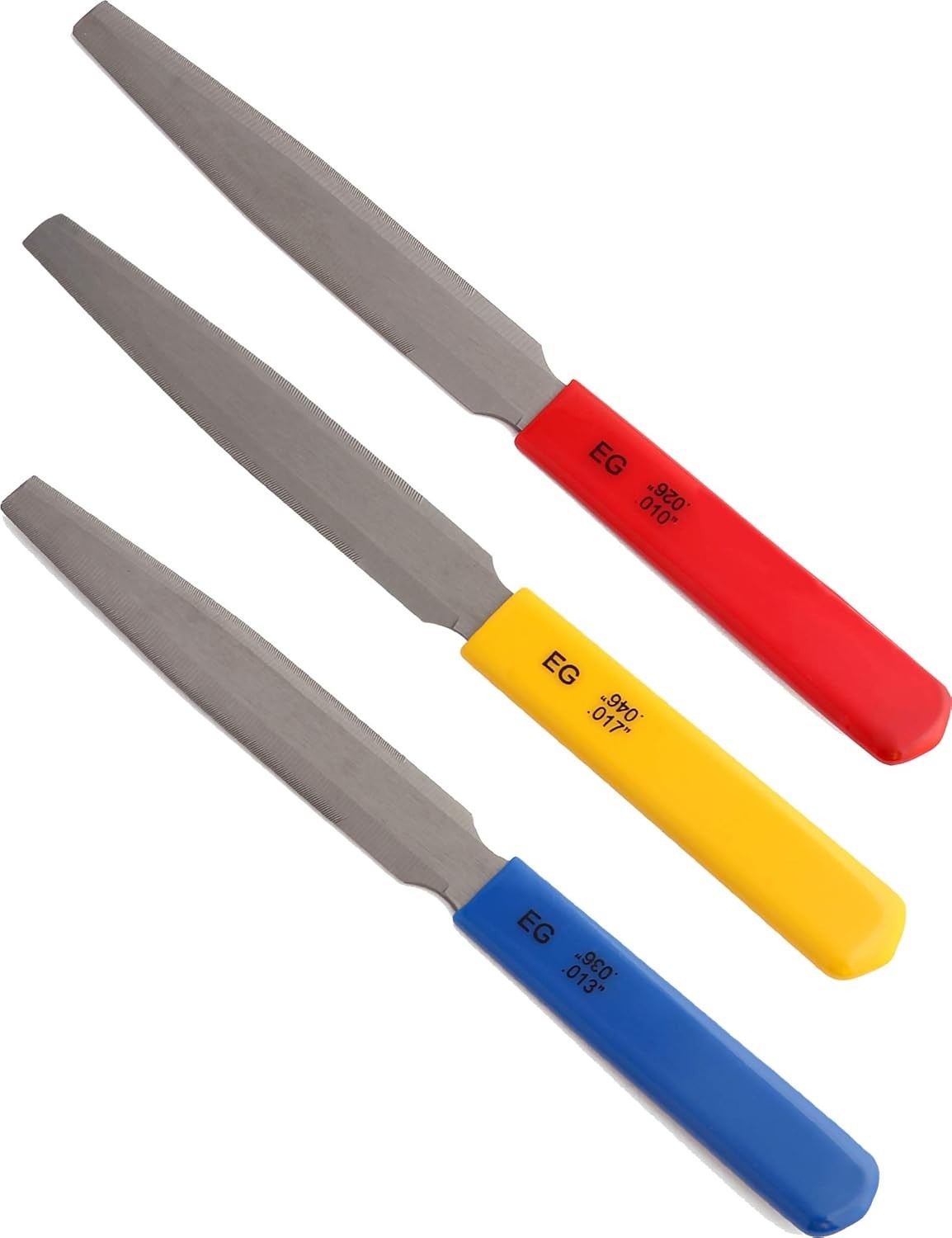 Holmer Tapered Nut Files Double Edge Nut Slotting Files Set Fret Crowning Fil...