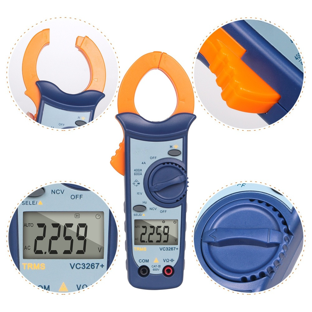 True for rms VC3267+ Clamp Meter with Auto Range Backlight and NCV for