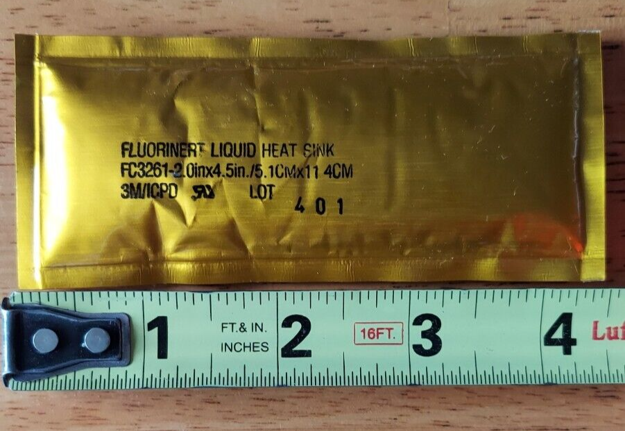 Fluorinert FC-3261 Inert Liquid Heat Sink - Estimated at 18 to 20 ml Per Pouches