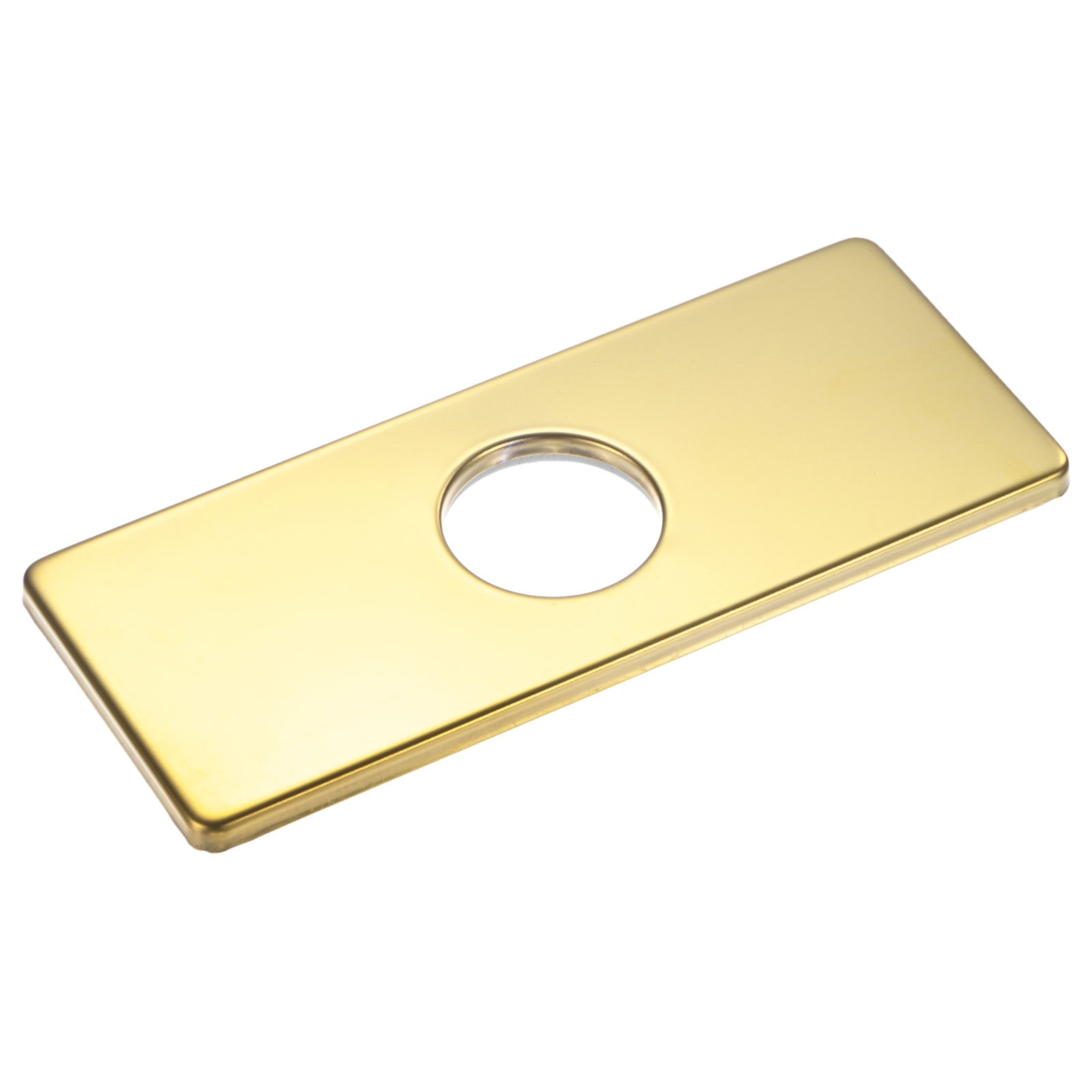 Faucet Deck Plate, 6" Square 304 Stainless Steel [Bright Gold]