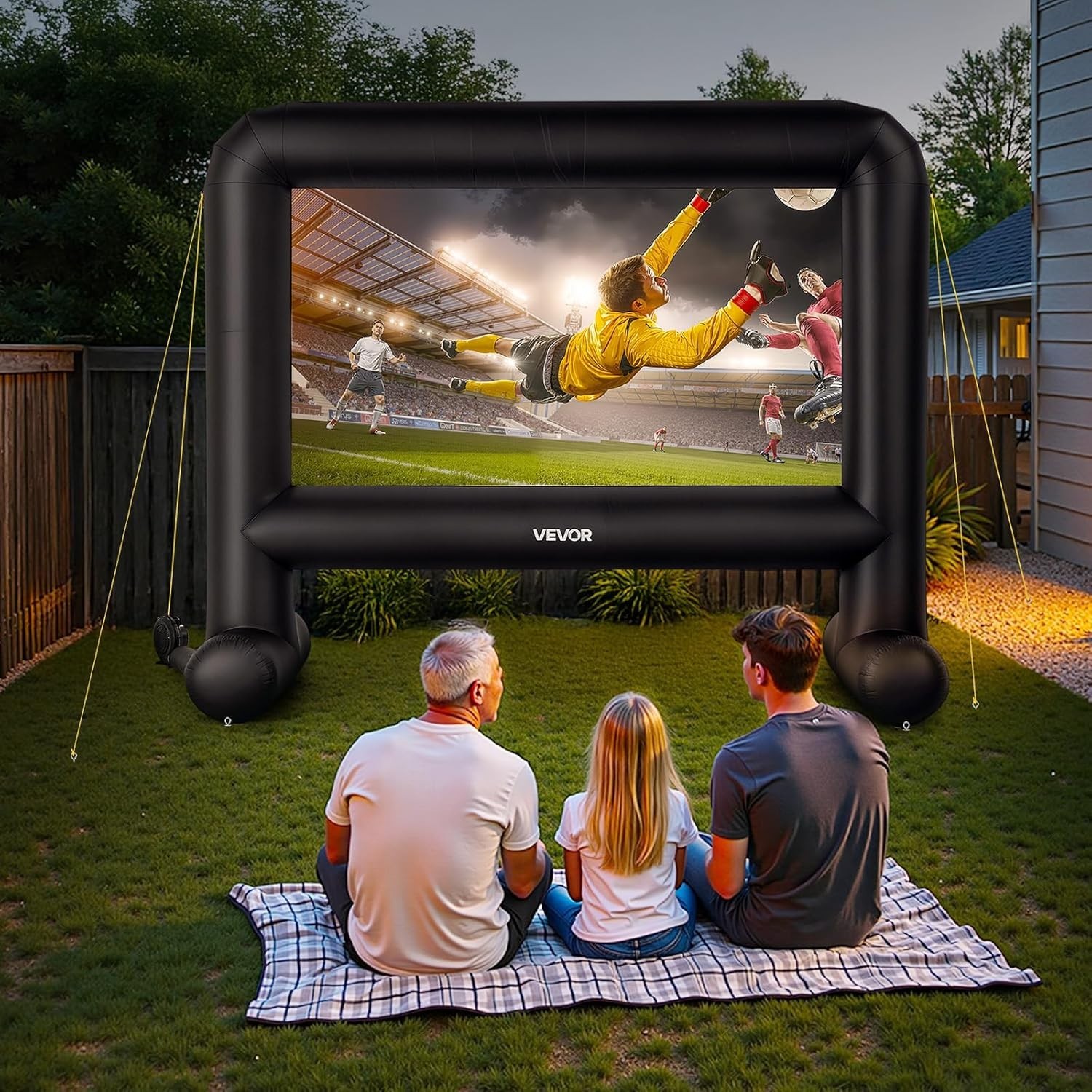 16FT Inflatable Outdoor Movie Screen Projector Screen with Bag - Easy Setup