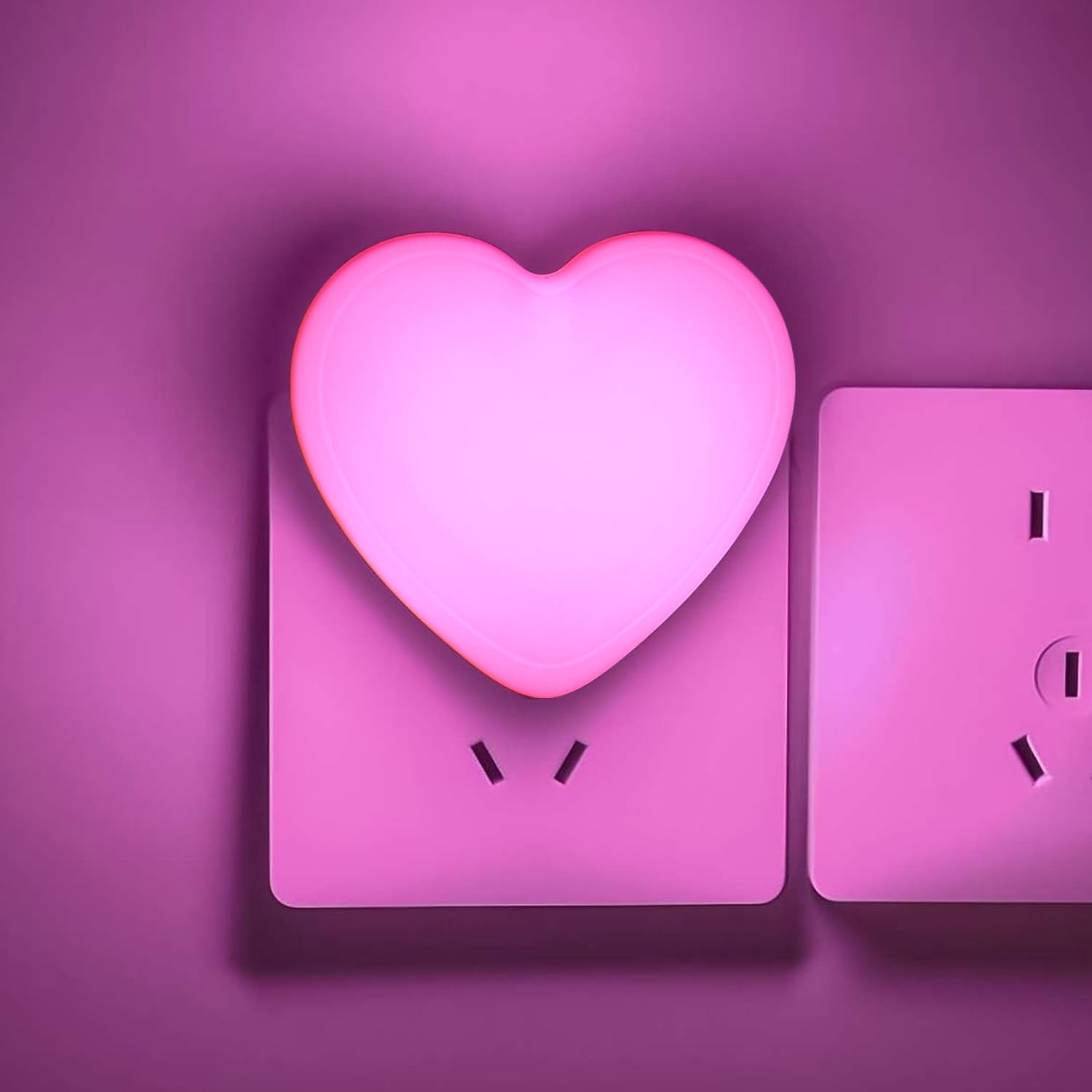 INZU Cute Night Light, Heart Light for Kids, LED 3.14 inches, Pink