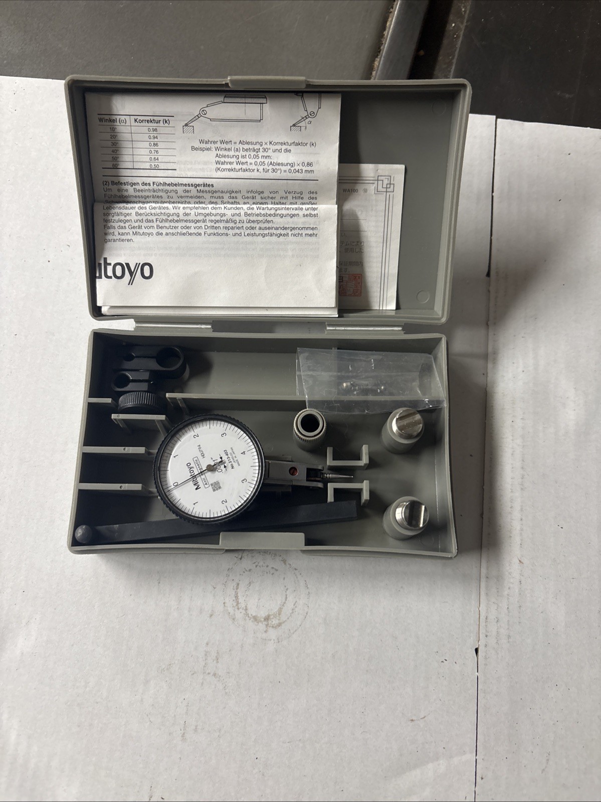 Mitutoyo  Dial Test Indicator Gage 513-403T Machinist