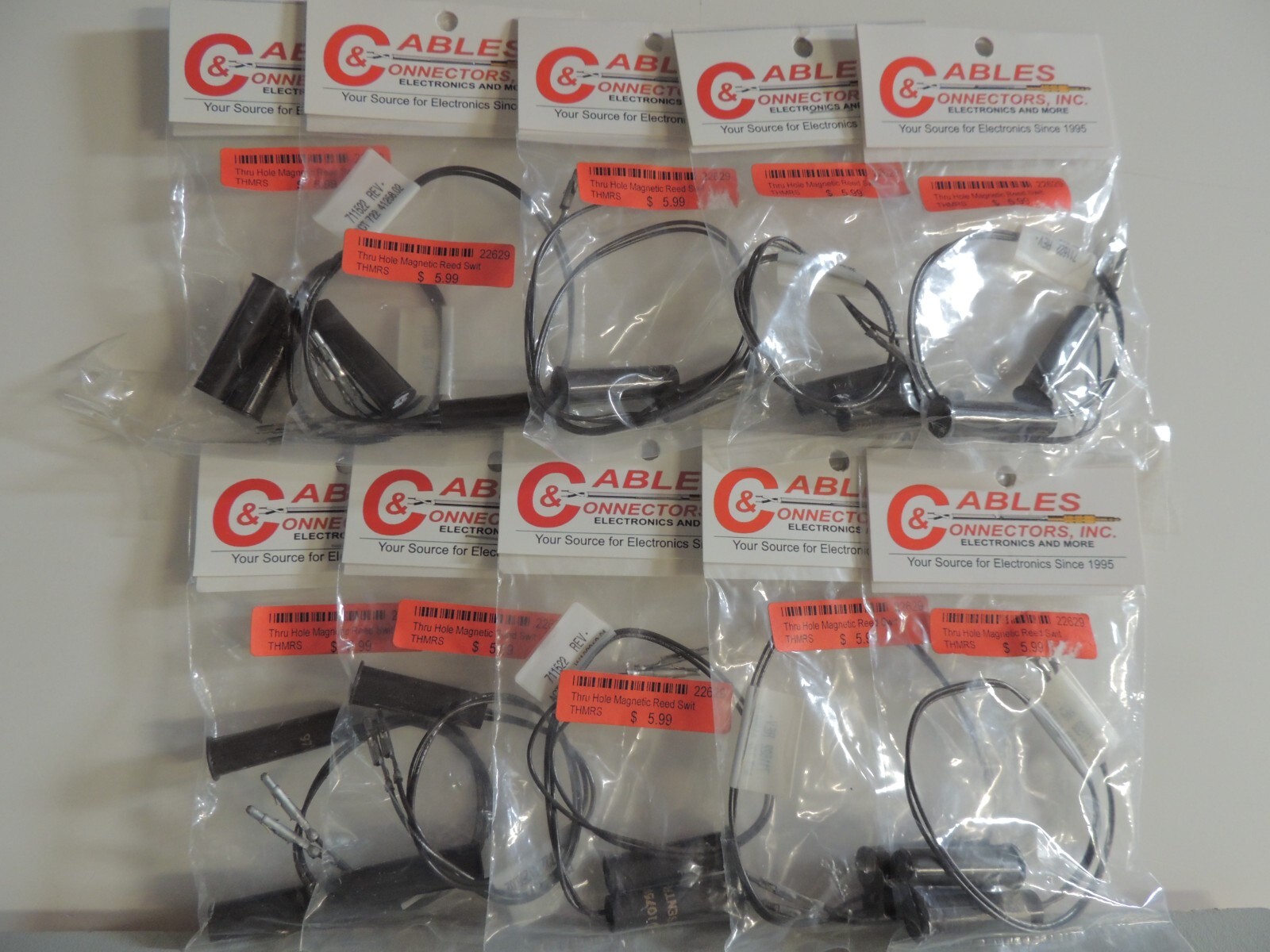 10pk Magnetic Alarm Magnetic Reed Switches Wired Office/Home Security