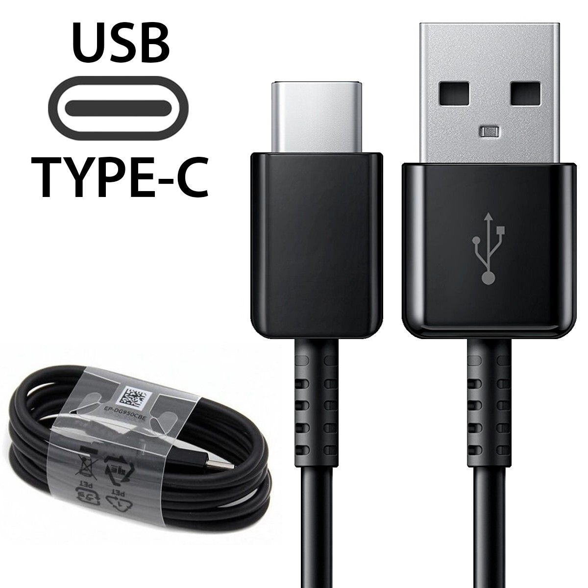 For Samsung USB-C Type C Fast Charging Cable Galaxy S8 S9 S10 Plus Note 8 9