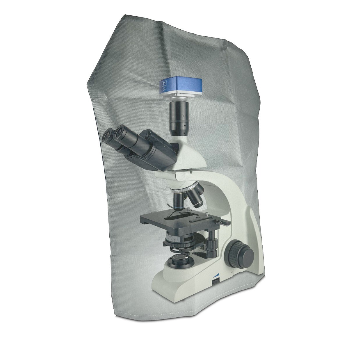 Microscope Dust Cover, Opaque, Grey Fabric (Large)