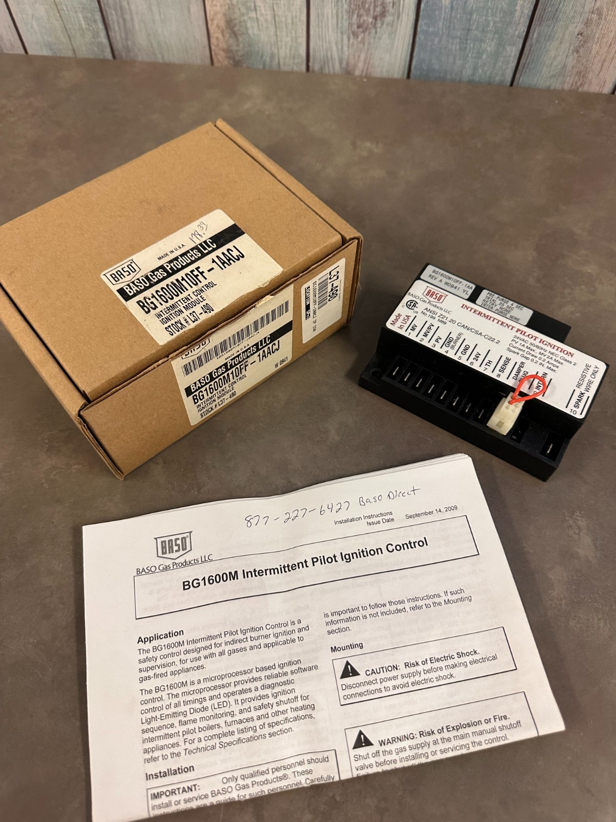 BASO BG1600M10FF-1AACJ, Control Board, L37-490.