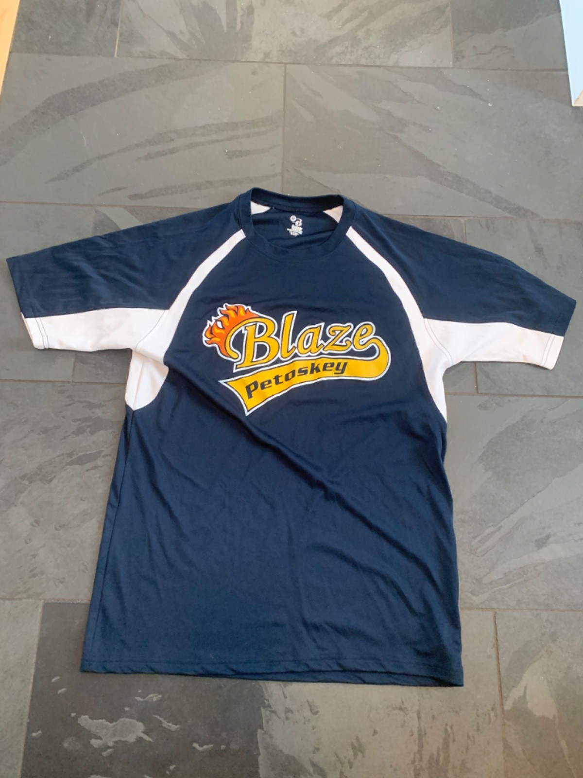 Michigan Petoskey Blaze Soccer Team Shirt Blue Size M FREE SHIPPING NICE!!