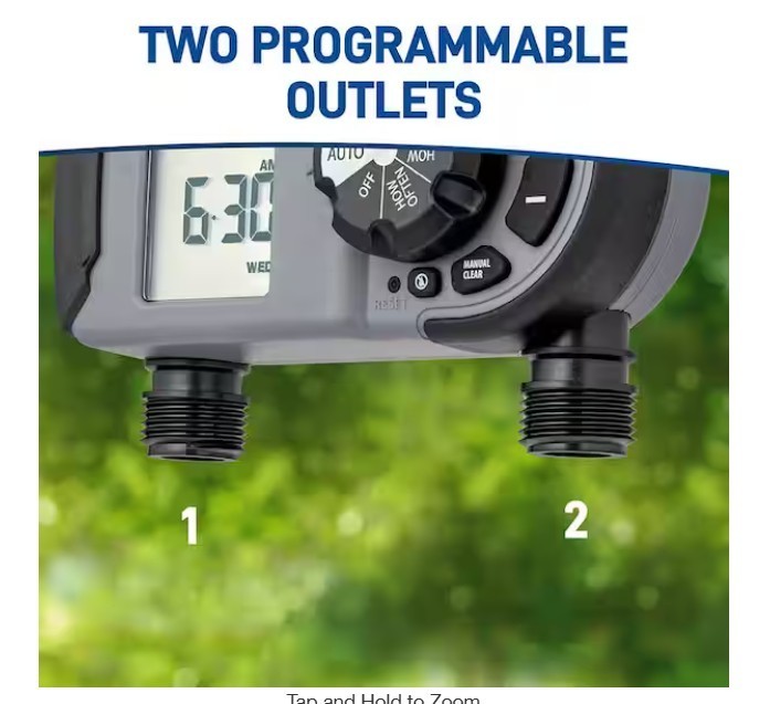 NEW SEALED! ORBIT 2-OUTLET PROGRAMMABLE HOSE SPRINKLER WATERING TIMER FAST SHIP!