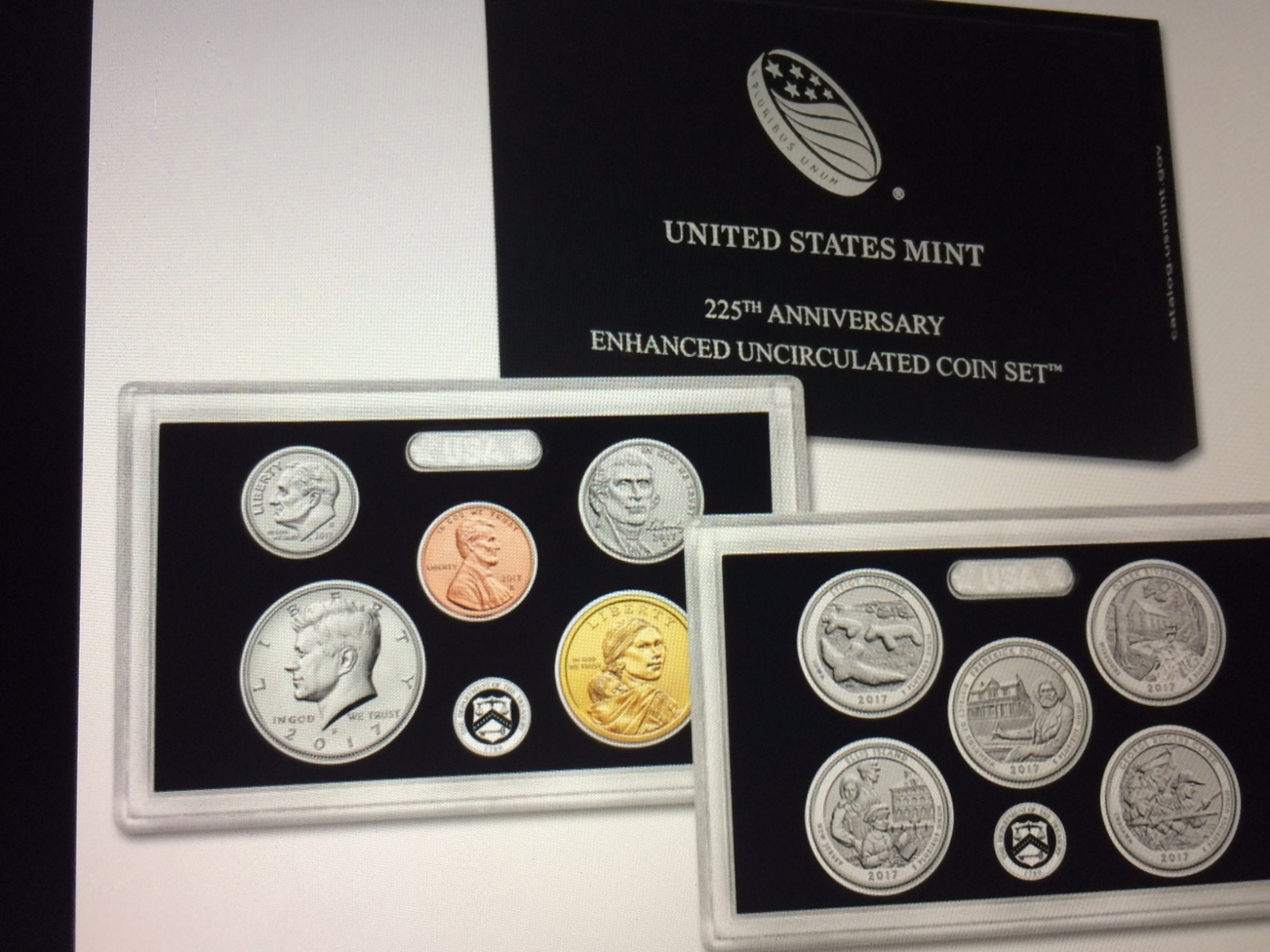 2017 US Mint 225th Anniversary Enhanced Uncirculated Coin Set "In Hand"