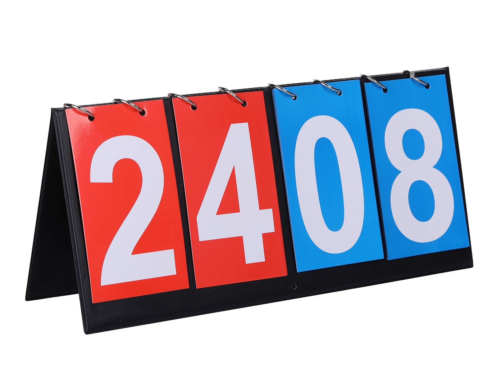 4 Digital Portable Table Top Scoreboard Easy Flip Score Keeper for Basketball...
