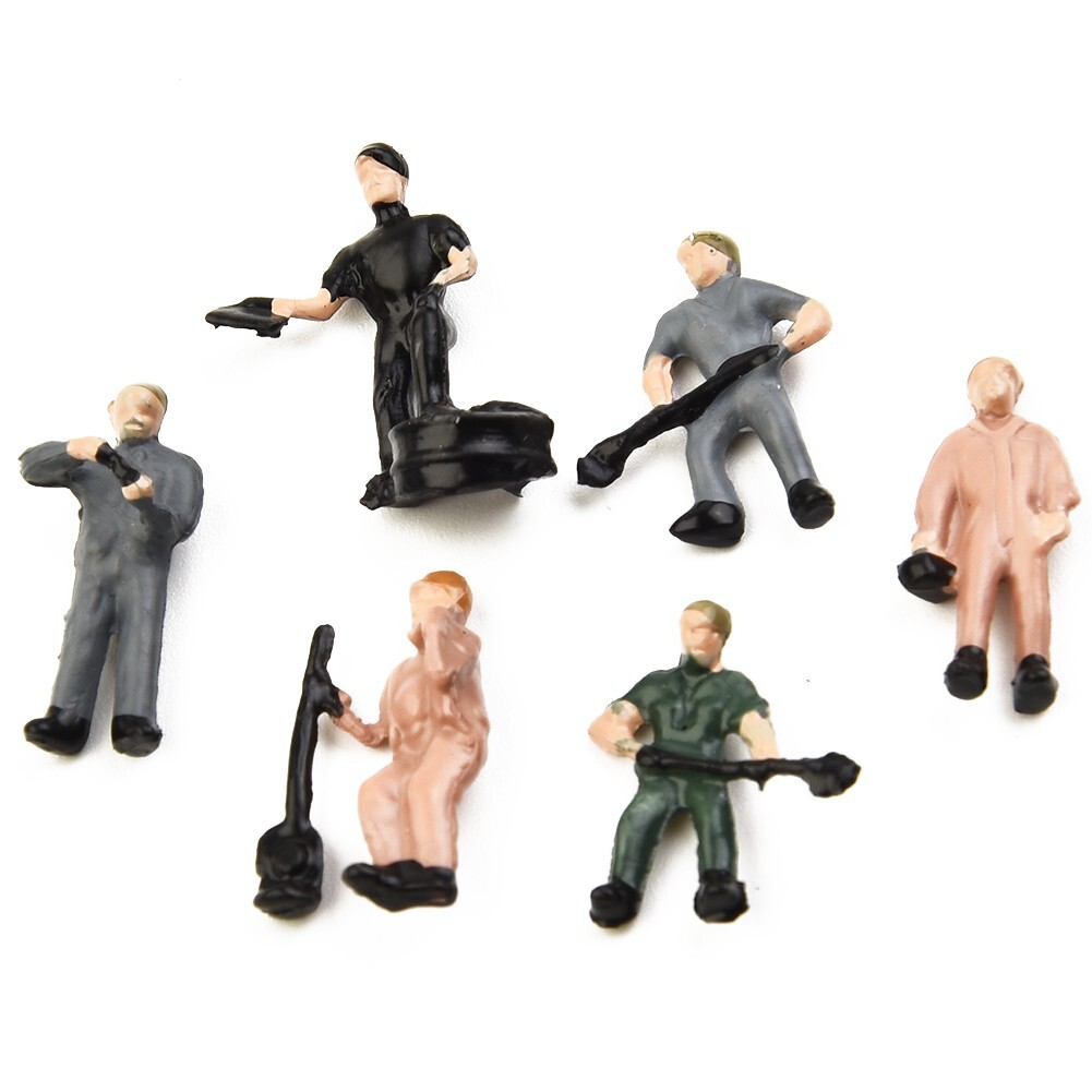 27Pcs/Set Model Train Railway Worker People Figures Diorama Layout Scale 1:87.