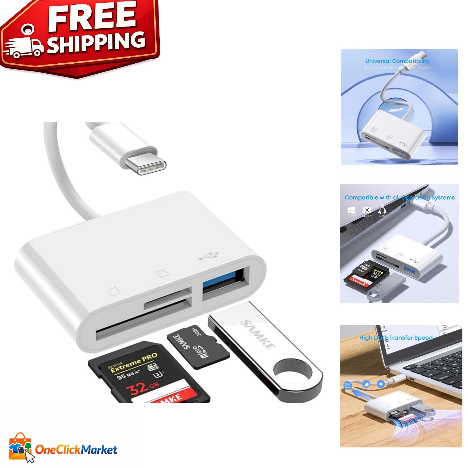 Bidirectional USB C Card Reader for Effortless File Sharing Across Devices