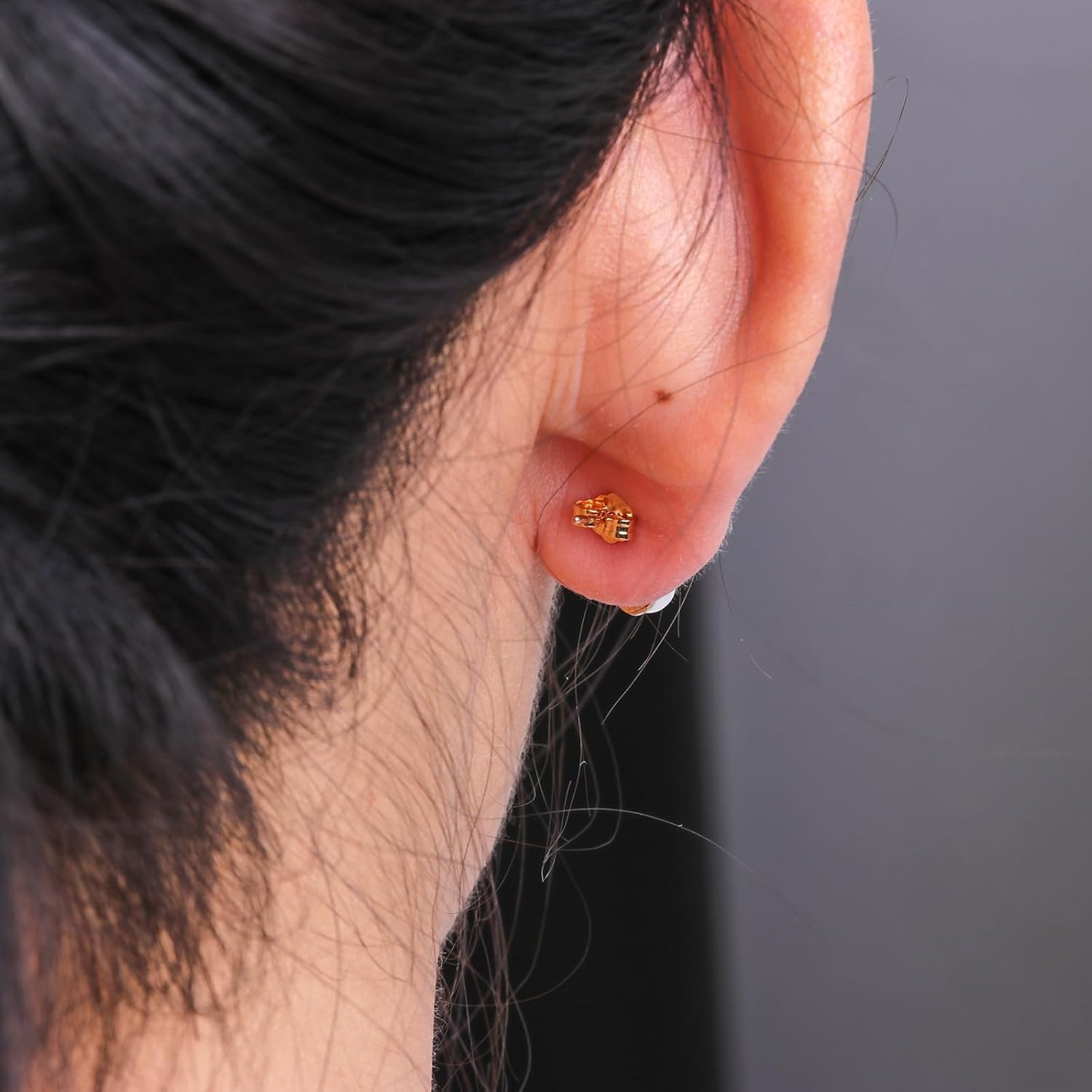 14K Gold Earring Backs Replacements - Hypoallergenic Earring Backs for Studs, Se