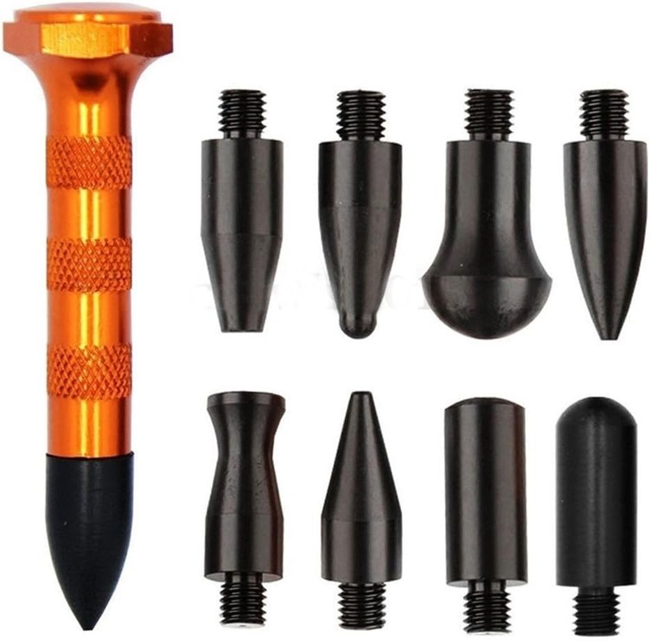 Black Copper Dent Removal Tool With 9 Heads For Small Car Door Dings