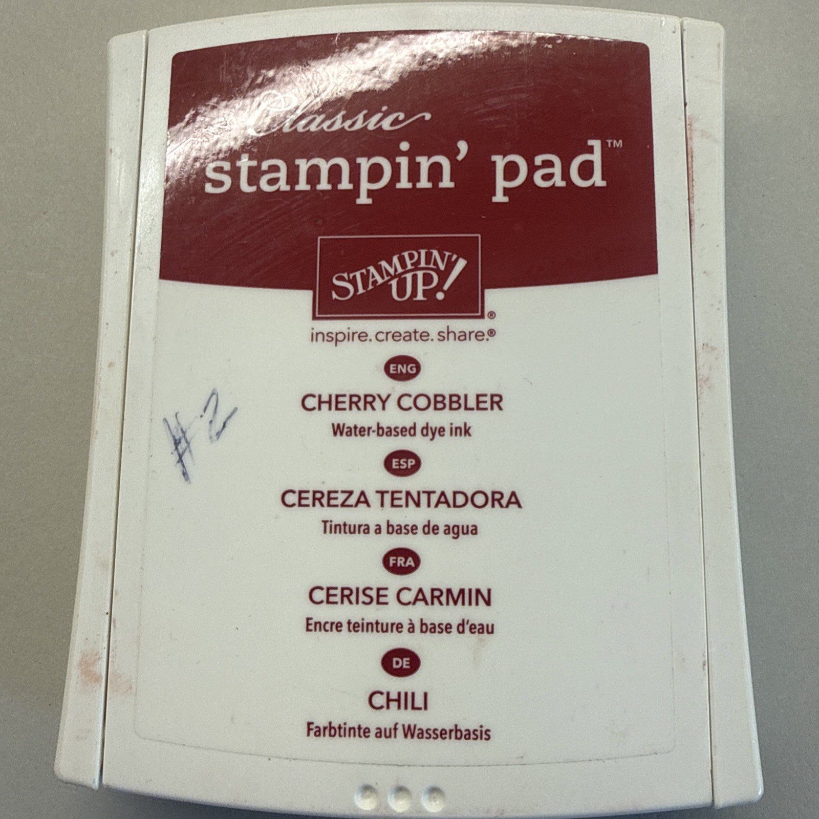 Stampin' Up! Pad Water Based Dye Ink Cherry Cobbler 126966 #2
