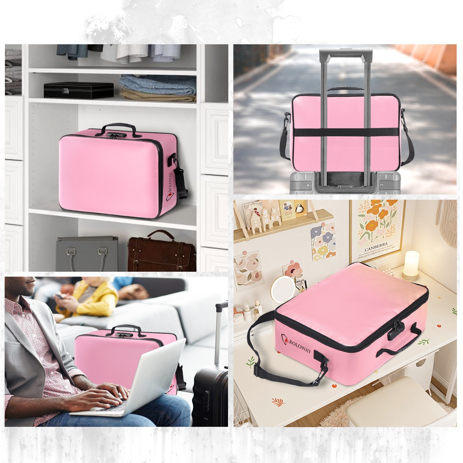 4-Layer Fireproof&Waterproof Document Safe Bag with Lock Muti-color security box