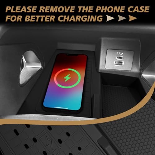 Center Console Inserts Compatible with For 2024+ Ranger Wireless Charging Mat