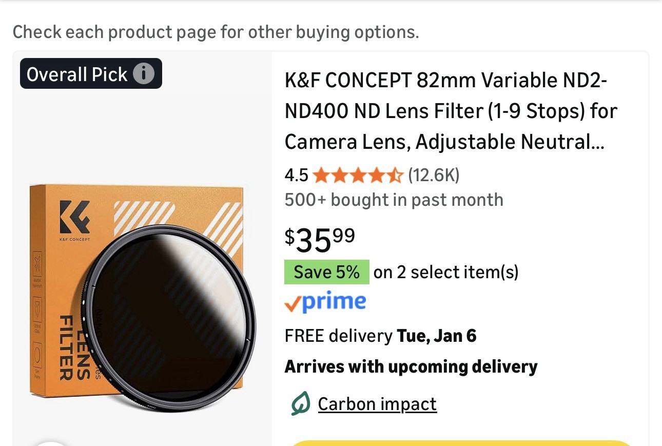 K&F Lens Filter