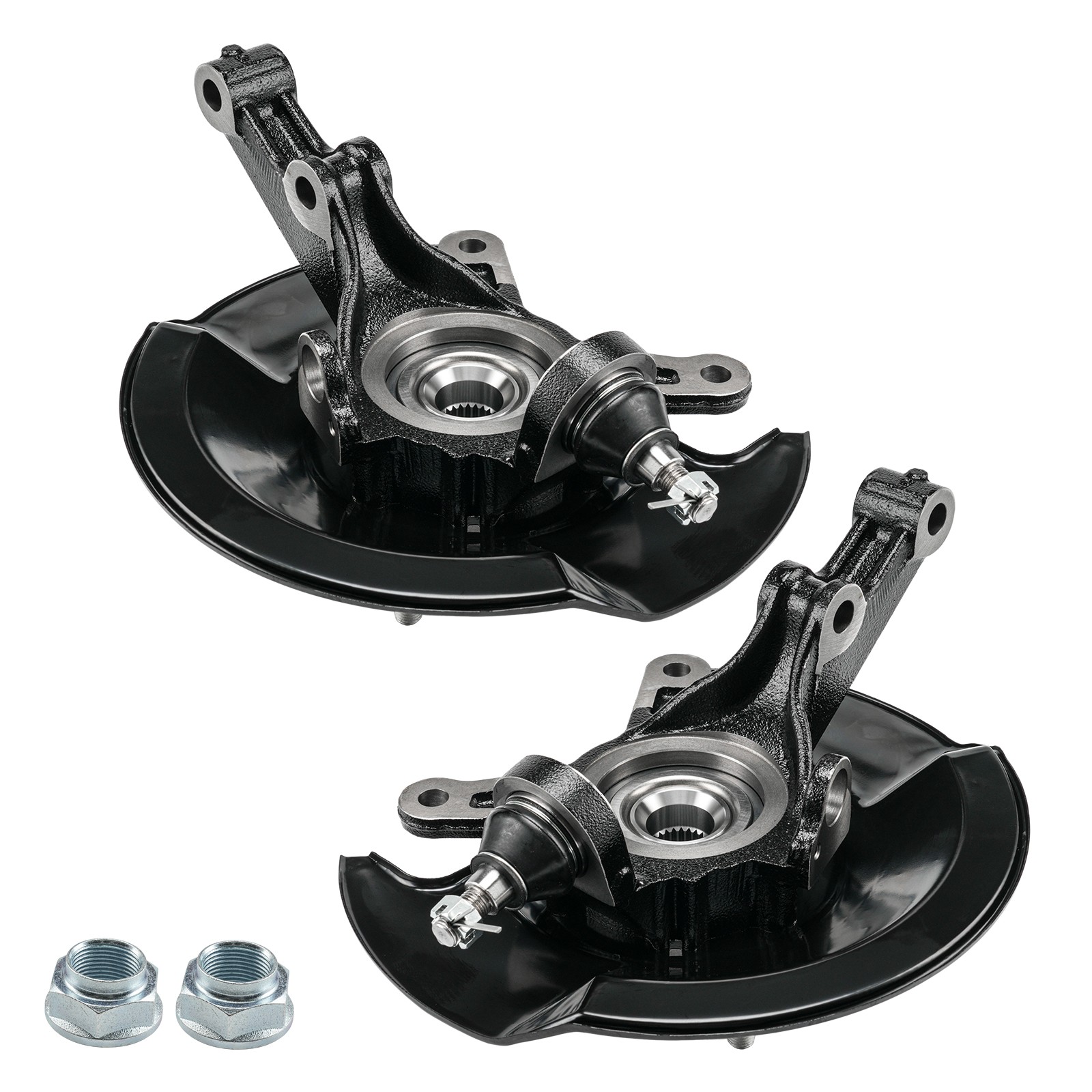 2003-2005 For Honda Civic Front Steering Knuckle & Wheel Hub Bearing 1Pair