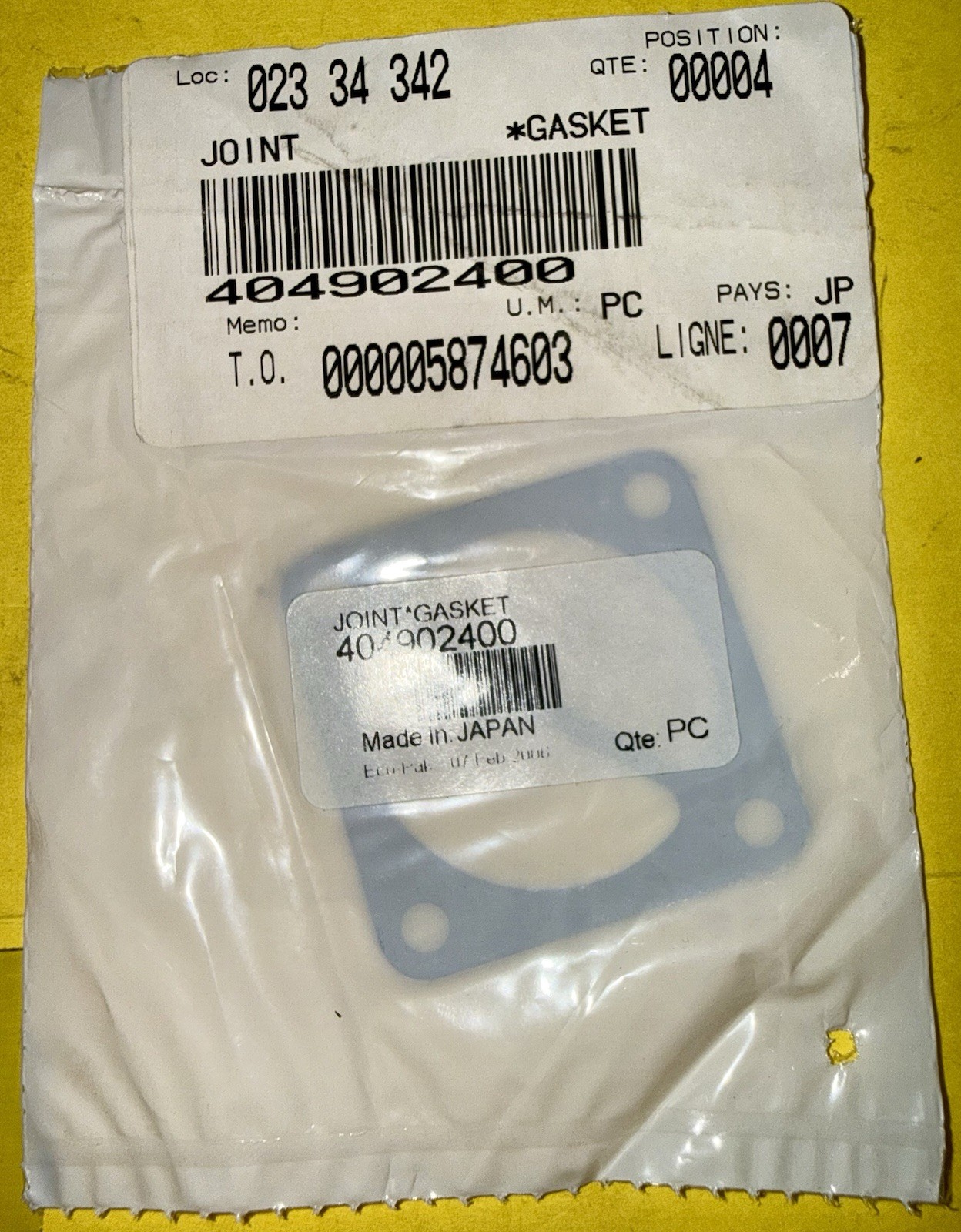 BRP OEM Discontinued SkiDoo Skandic gasket 404902400 new
