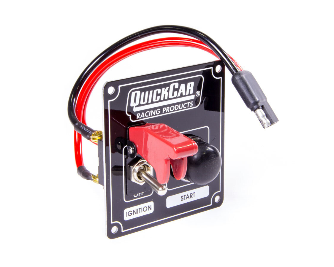 QUICKCAR RACING PRODUCTS #50-803 Ignition Panel Black w/ Flip Switch
